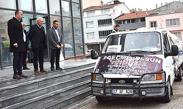 DEPREM BÖLGESİNE 14.ARAÇ UĞURLANDI