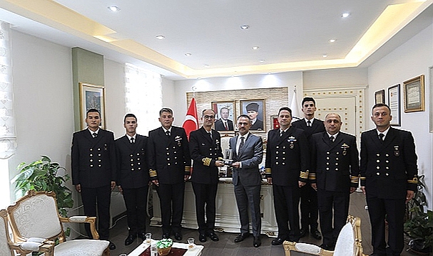 MİLLİ SAVUNMA ÜNİVERSİTESİ DENİZ ASTSUBAY MESLEK YÜKSEKOKULUNDAN VALİ AKTAŞ'A ZİYARET