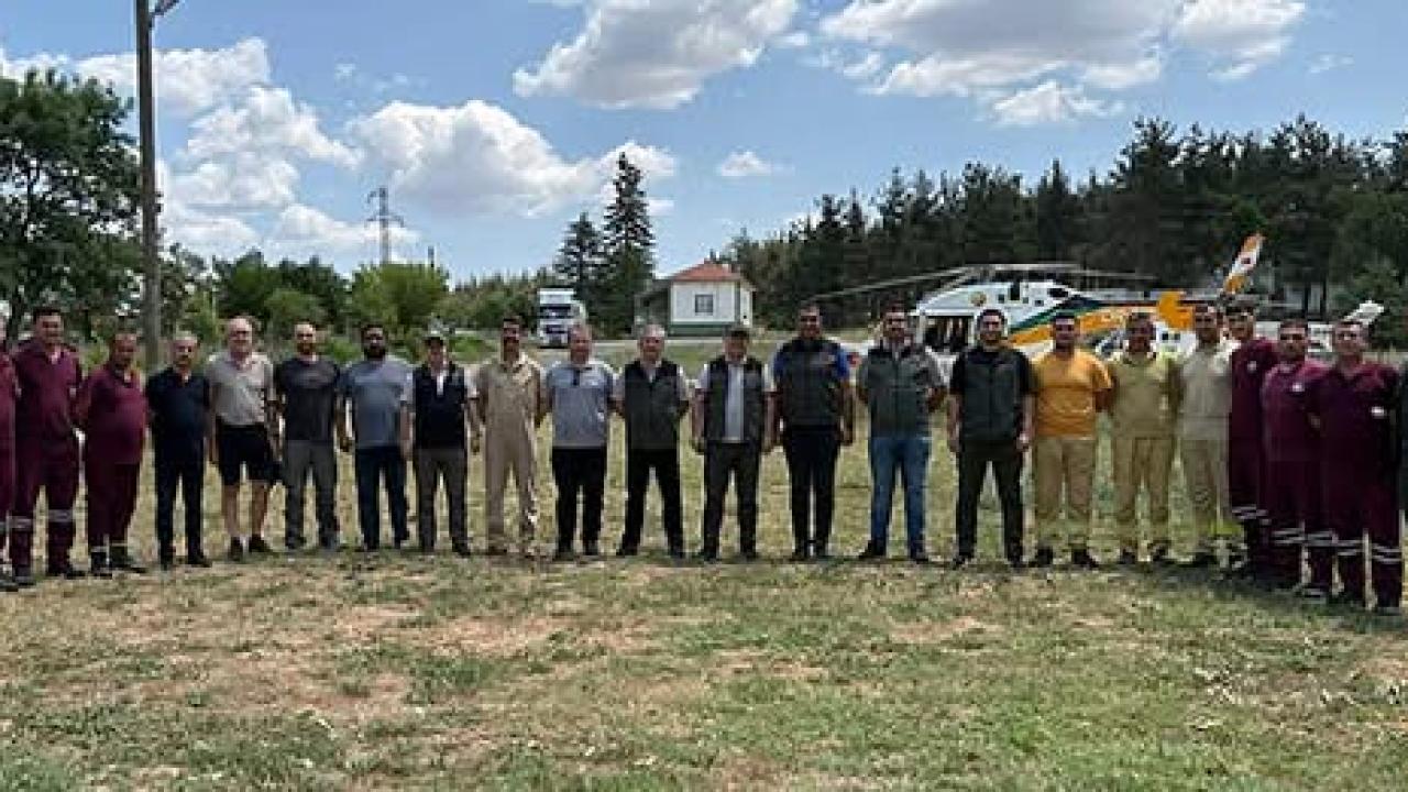 BÖLGE MÜDÜRÜ DEMİRCİ'DEN YANGIN EKİPLERİNE MORAL ZİYARETİ